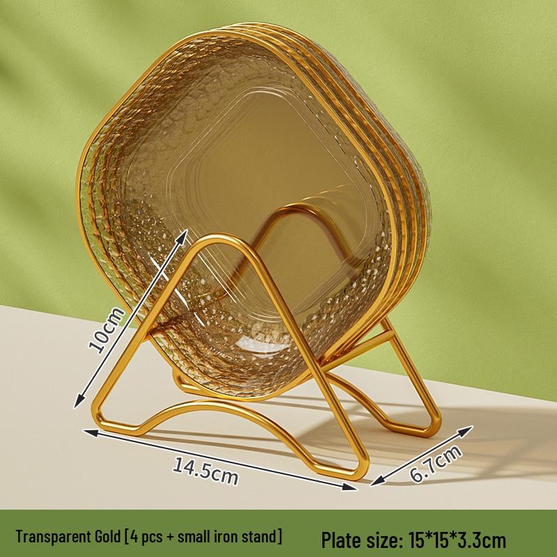 Luxury Plastic Bone Dish: Versatile Small Plate for Snacks, Fruits, Residue Storage, and Stir-Fry.