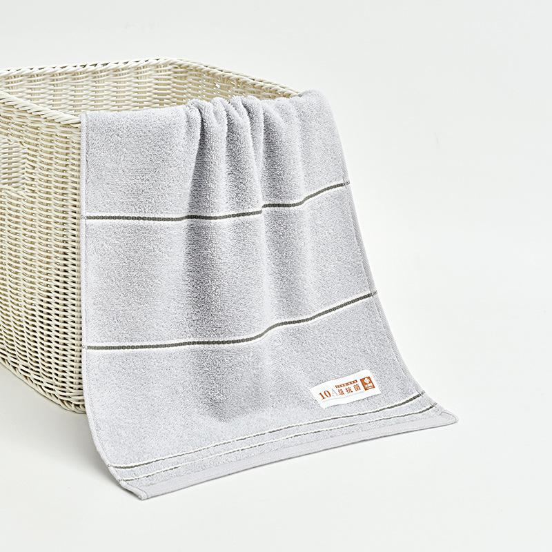 Jieliya Antibacterial Pure Cotton Face Towel, Soft & Thin, Solid Color, Adult Use