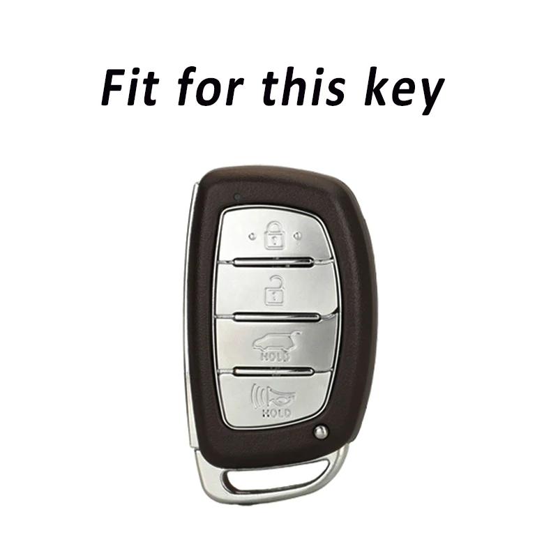 Car Key Case Cover for Hyundai Tucson Santa Fe Rena Sonata Elantra Creta Ix35 Ix45 I10 I30 I40 TPU 4 Button Fob Accessories