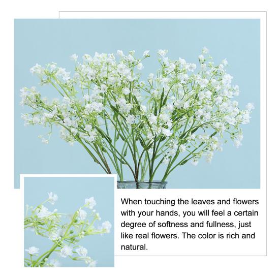 Artificial Flower Bouquet Silk Faux Floral Arrangement for Wedding Home Decor Lifelike Fluffy