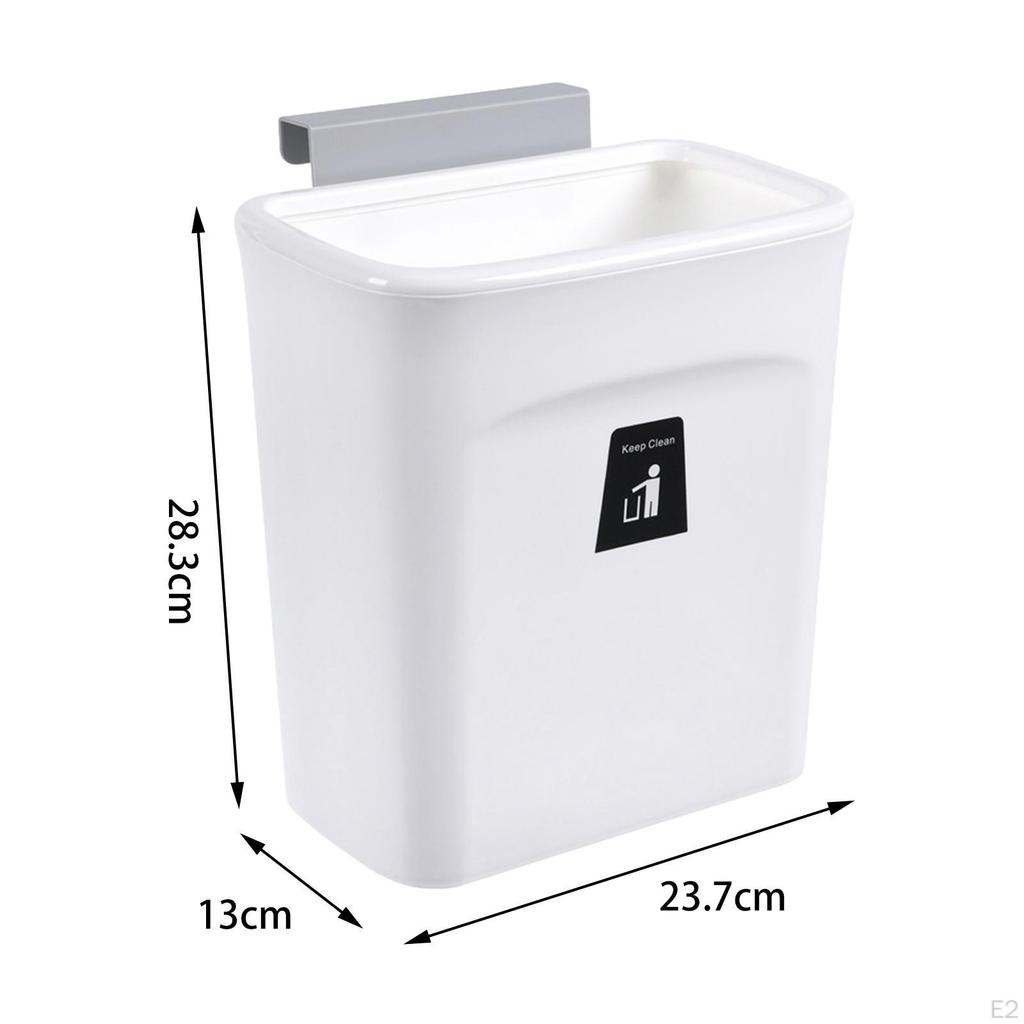 Lixeira Compacta para Cozinha com Tampa Segura, Solução de Armazenamento para Armário de Porta