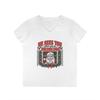 He Sees You When Youre Drinking V-Neck T-Shirt | Santa Window Christmas Tee