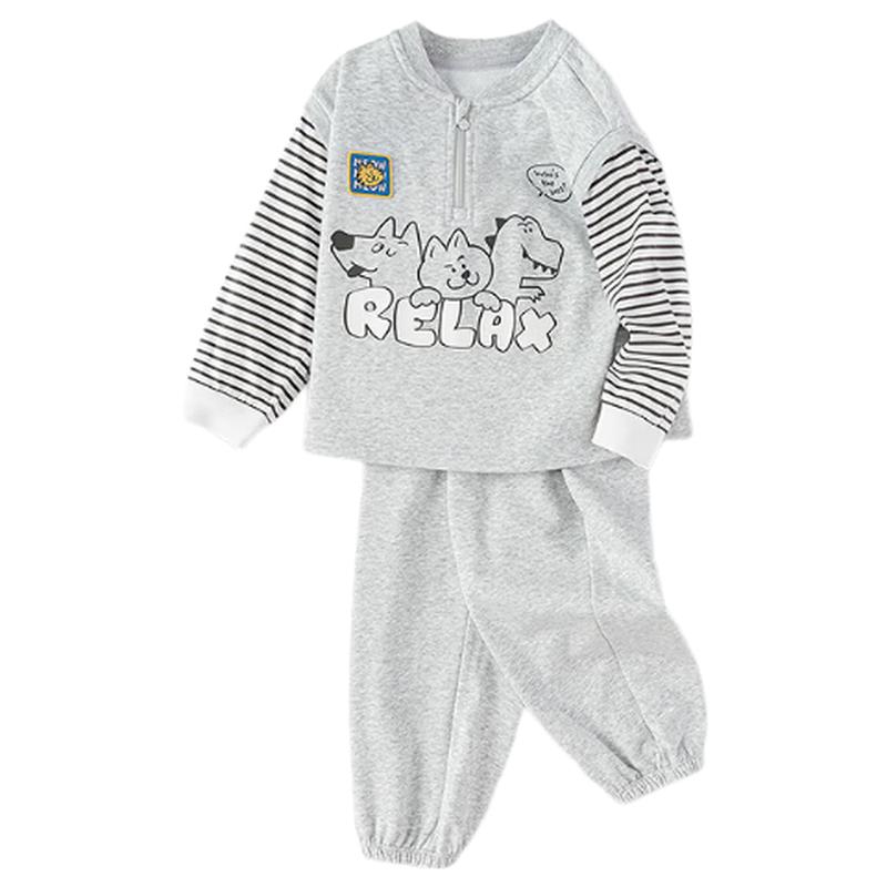 Balabala Kids Long-Sleeve Faux Two-Piece Set 110