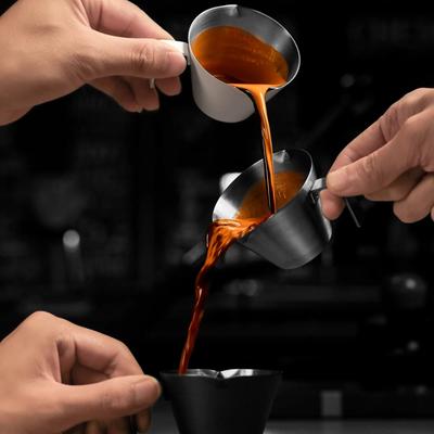 Coffee Measuring Cup Measuring Cup Sharp Mouth Stainless Steel with Scale Measure Jug Professional Home Barista Tool