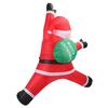8.2ft Inflatable Xmas Climbing Santa Blow Up Santa Yard Decoration with Present Bag Built in LED Light for Wall Garden