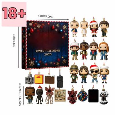 Stranger Christmas Set - 2d Acrylic Ornament & Collectible Advent Calendar | The Ultimate Fan Bundle for Exclusive Tv Show Merch