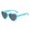 2025 Heart-Shaped Polarized Color-Changing Silicone Sunglasses for Kids Ages 3-6