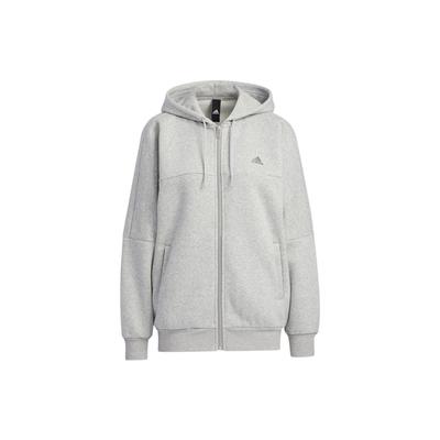 Solid Zip-Up Hooded Jacket With Logo Stripe Applique Women Outerwear Medium-Hemp HM2813