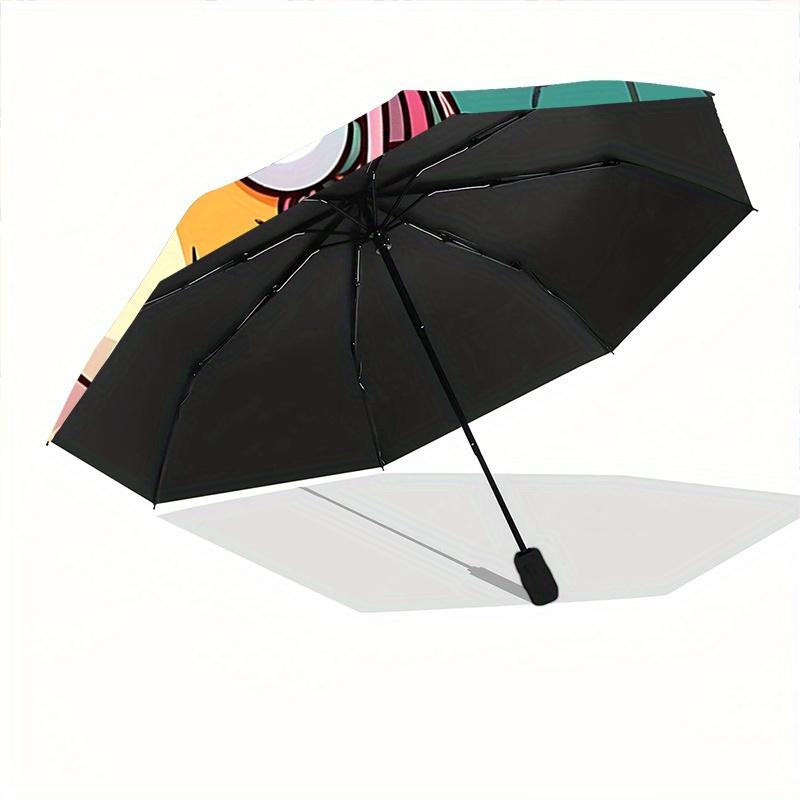 1pc Flying Dragon and Hello Kitty Pattern Umbrella, Fashionable, Personalized, High-Value Folding Umbrella, a Must-Have for Summer, 8-Rib Durable Iron