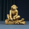 Brass Monkey Ornament Craft Business Office Living Room Home Decoration Display Opening Gift