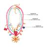 2025 New Colorful Resin Beaded Charms Necklaces for Women Summer Ocean Vacation Style Beach Party Zircon Neck Accessories