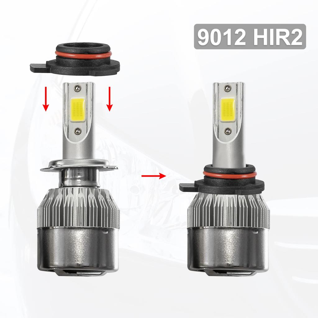 X AUTOHAUX 9012 HIR2 LED Headlight Adapter Base Bulb Socket Retainer Holder Universal Car Black 2pcs
