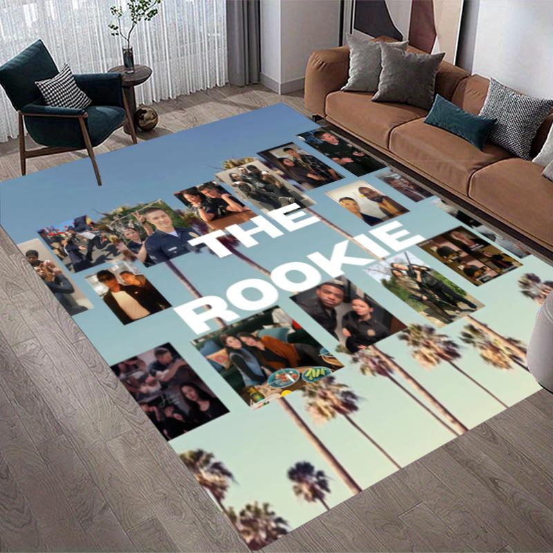 The Rookie Home Sofa Decoration for Living Room & Bedroom, Non‑Slip Play Flannel Floor Mat for Game Room