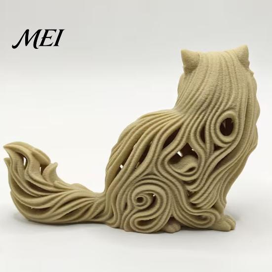 Artistic Persian Cat Statue 3D Printed Ornament, Hollow Animal Figurine Delicate Texture Design, Decor Compact Desktop Decor, Creative Gift