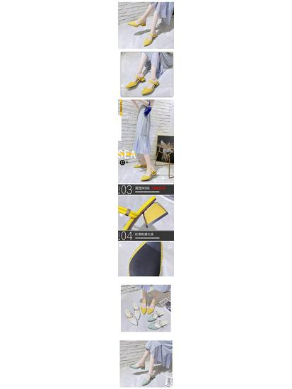 Damen Sandalen & Pantoletten mit spitzer Zehenpartie und Blockabsatz - Vielseitiger koreanischer Stil