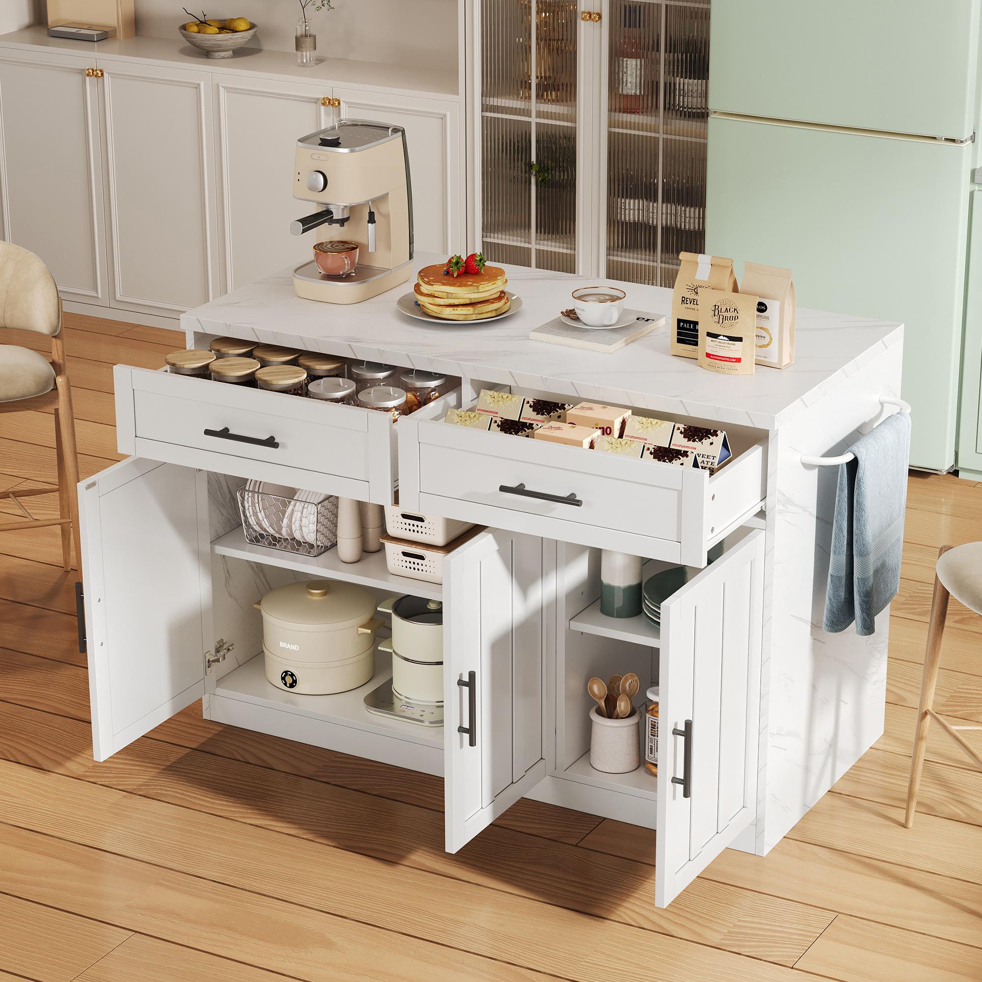 120x60x91cm, kitchen island, sockets, USB ports