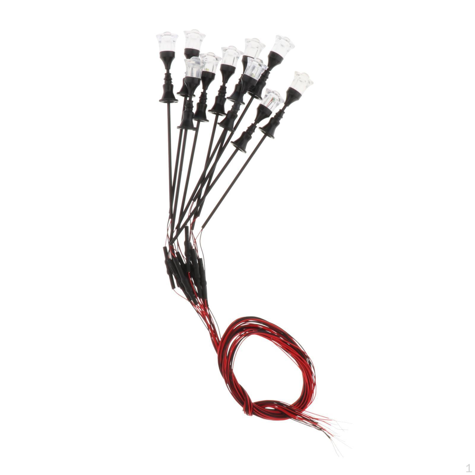 

Набор из 10 уличных фонарей, сада и парка, железнодорожный поезд, пейзажная миниатюра, 12 зданий с фонарными столбами