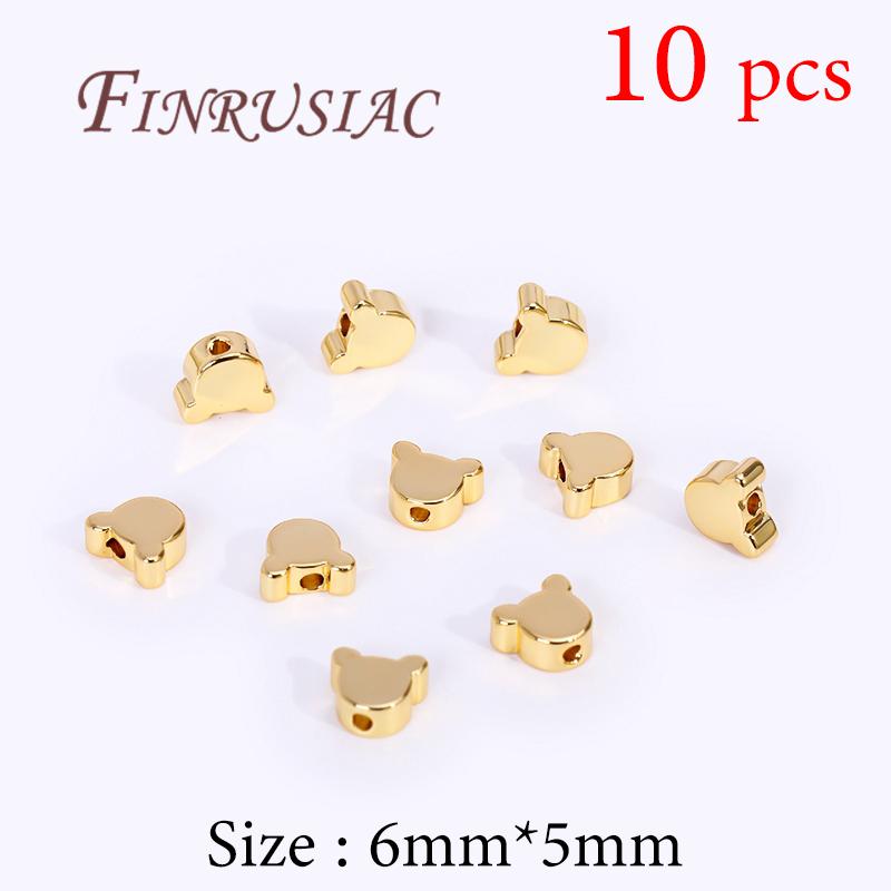 Spacer Beads 18K Real Gold Plated Separator For Beads DIY Bracelets Accessories Bead For Needlework Necklaces Jewelry Findings