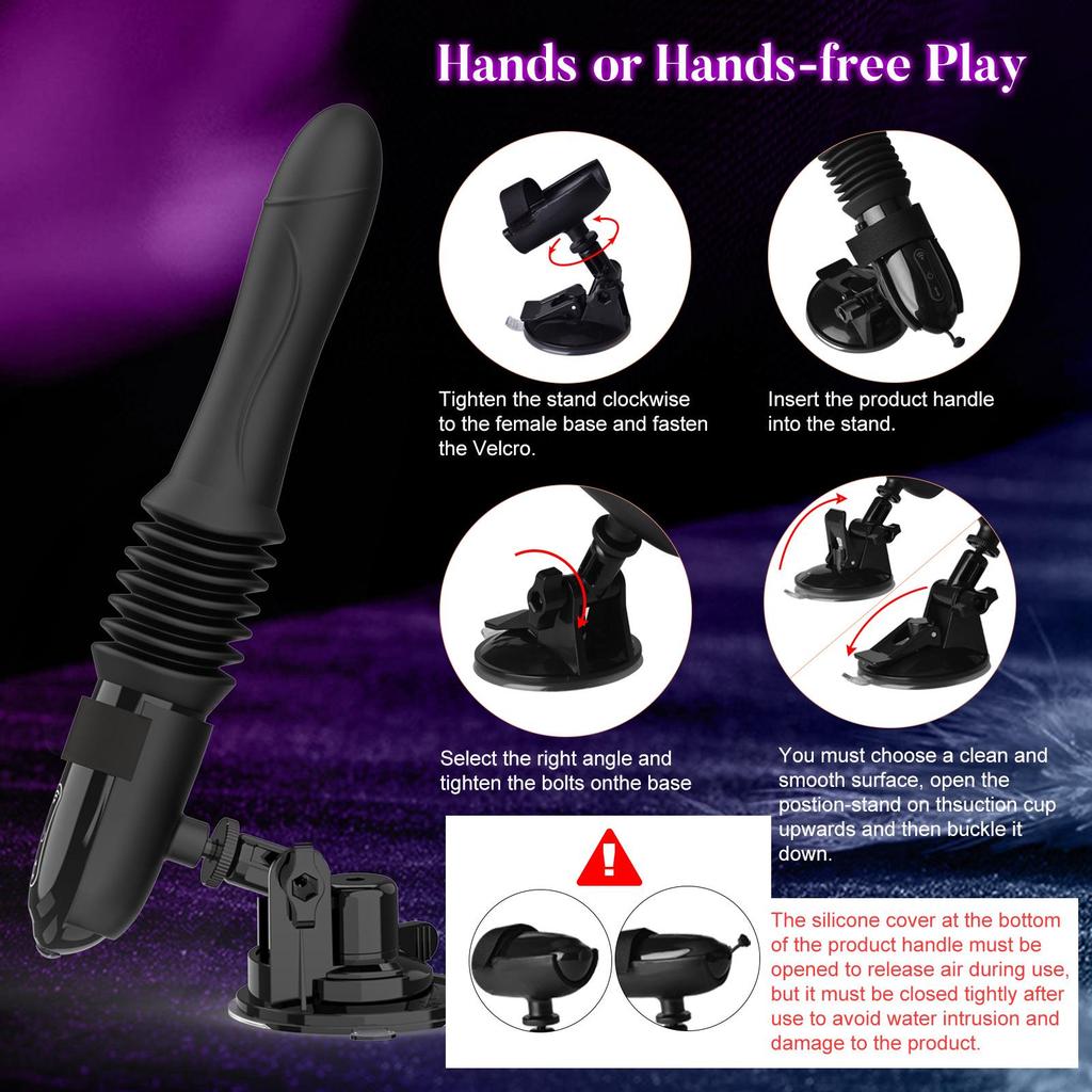 Yimeng Wireless Remote-Controlled Telescopic Gun Machine with 10 Vibration Modes & 3 Automatic Insertion Settings