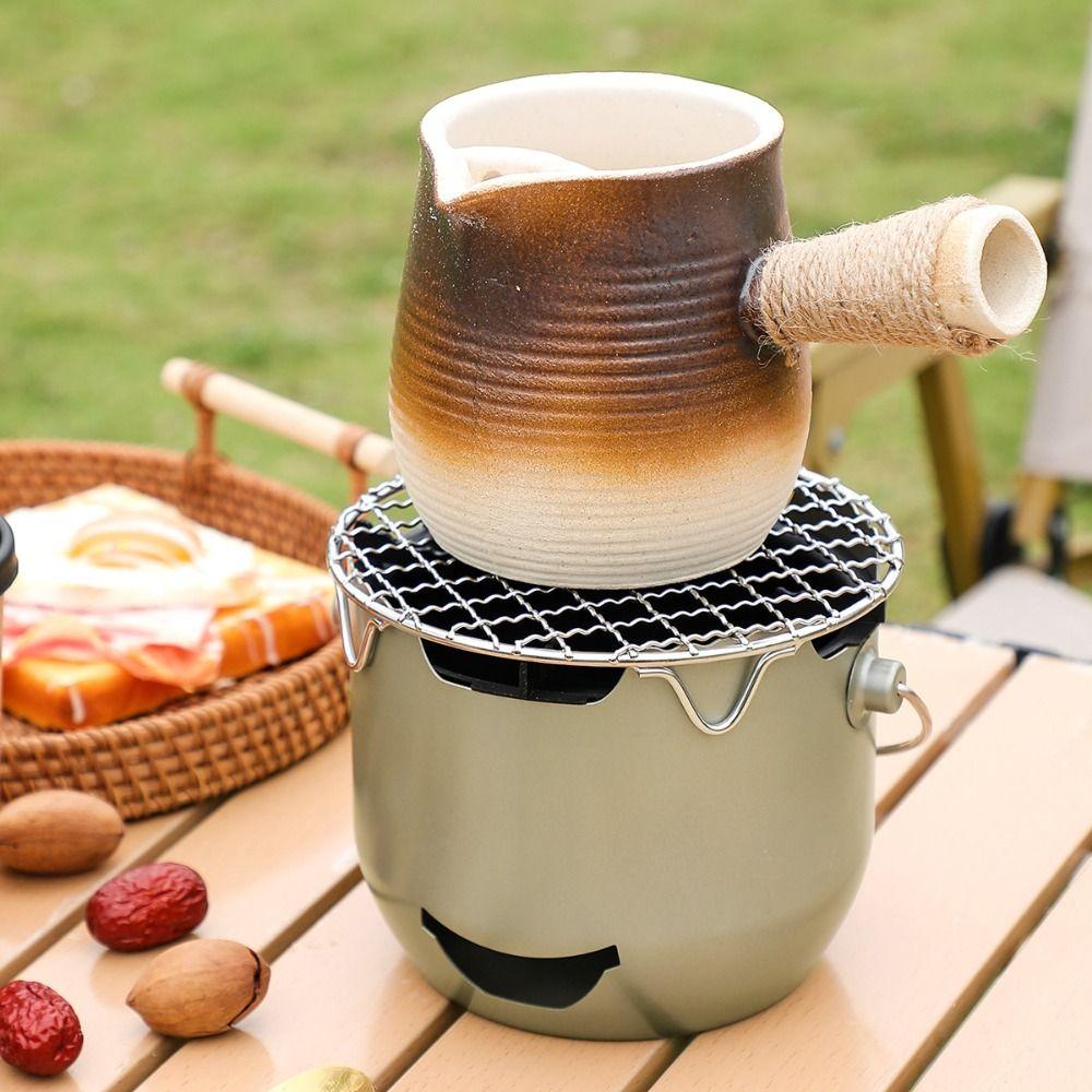 Metal Camping Charcoal Stove Household Tea Stove BBQ Tool Barbecue Grill  Travel