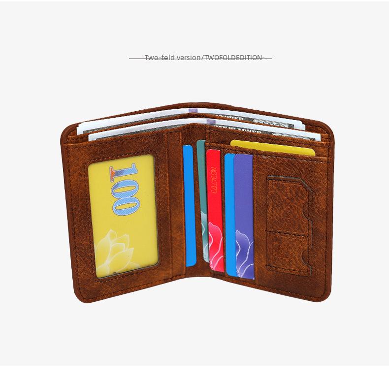 Men's Retro Business Multi-Card PU Slim Wallet