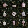 PVC Christmas Tree Ornament Pop Corn Snowflake DIY Lollipop Ornaments Window Display Ice Cream Xmas Hanging Pendant