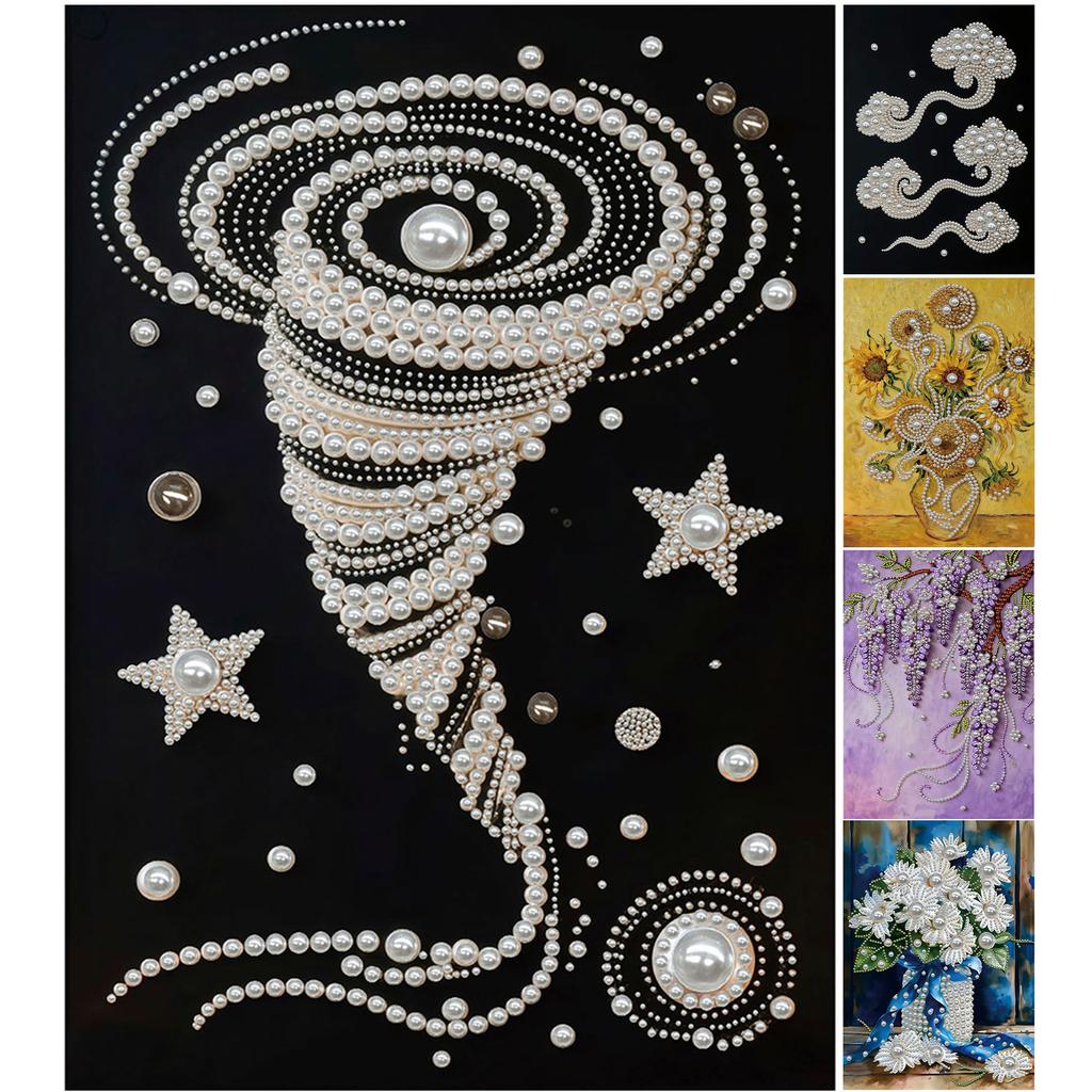 DIY Pearl Diamond Art Kits for Adults/Beginners Gift Home Decor Gem Art Diamond Painting Kits With Frame 30x40cm