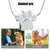 Yousheng Pet Urn Necklace for Ash Paw Print Cremation Keepsake Mini Urn Pendant Memorial Ash Jewelry for Cat Dog Ash Hair Nails