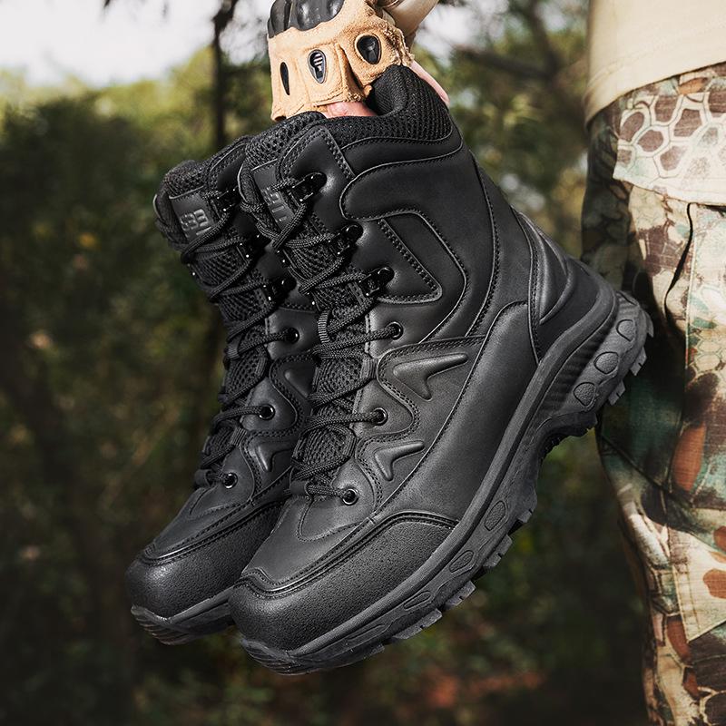 

2025 Plus Size Men s Combat & Mountaineering Boots 43 чёрный
