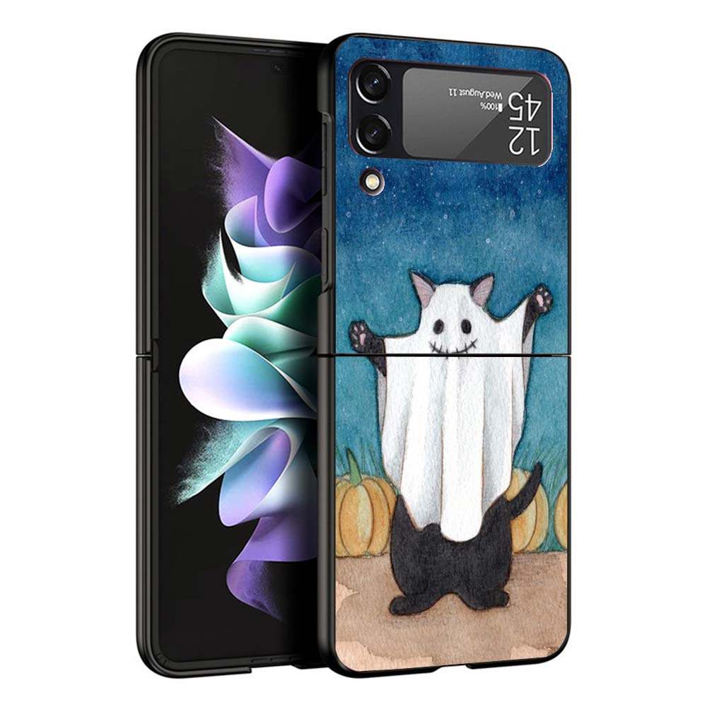 Cute Cartoon Lucky Cats Phone Case For Samsung Galaxy Z Flip7 Flip6 5G Flip5 Flip4 Flip3 ZFlip 7 6 3 4 5 Shockproof Back Cover G