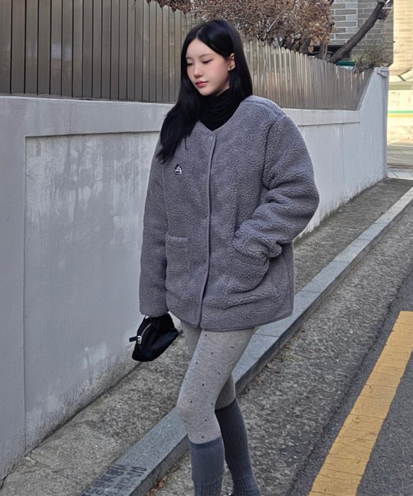 Jeep Retro Mountain Cozy Fleece Cardigan (Jr5Tzu193Mg)