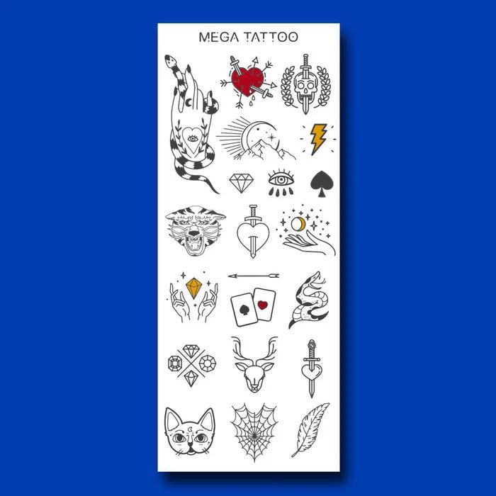 

МЕГА ТАТУ Наклейка тату MTS 02 - Таро
