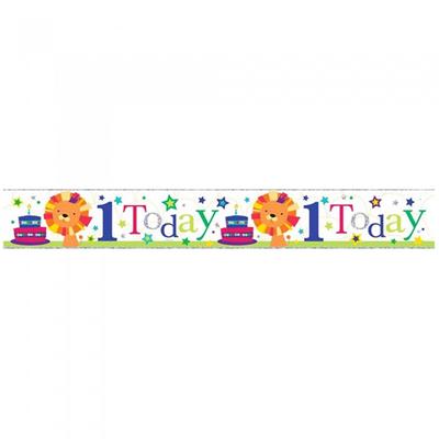 Simon Elvin Age 1 Boys Birthday Foil Banner (6 Pack)