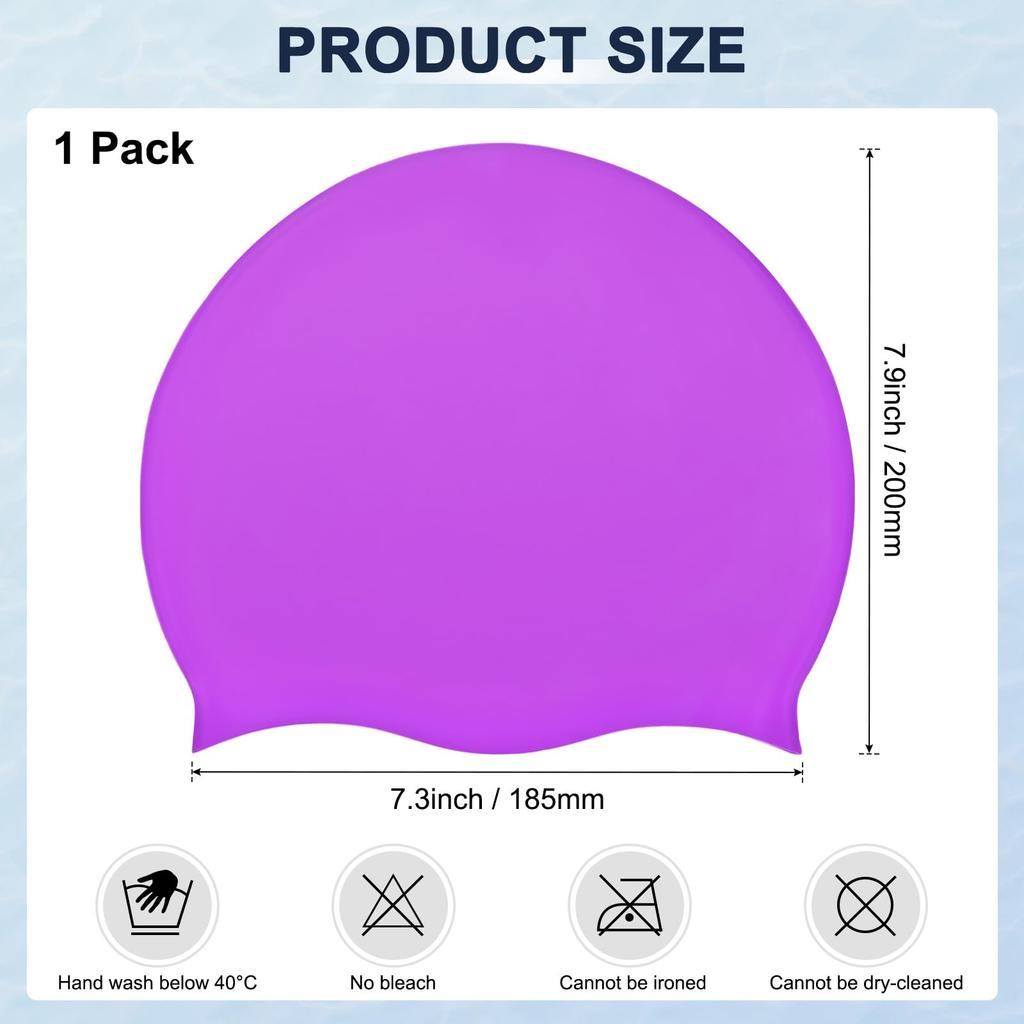 M METERXITY 1 Piece Silicone Swimming Cap Unisex Opening 7.3"
