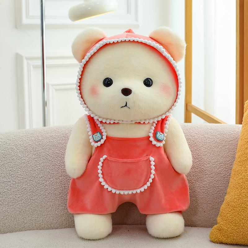 

Love flower skirt strap bear doll teddy bear couple wedding plush toy 35cm 0.36kg