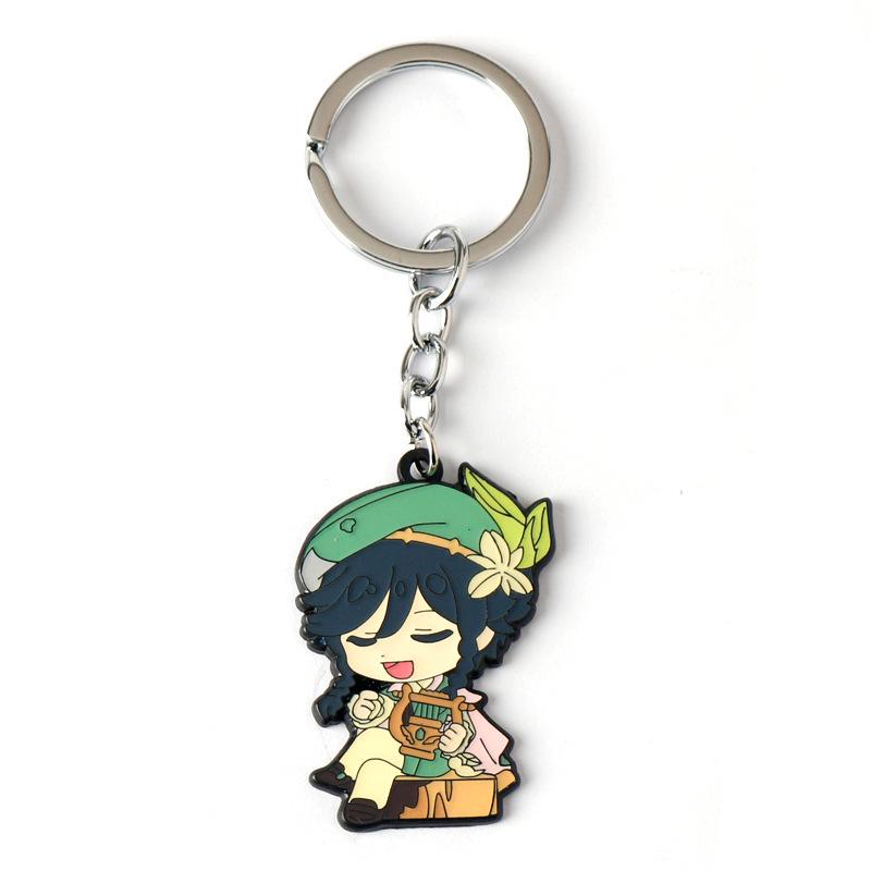 Genshin Impact Xiao & Tartaglia Mask Keychain, Venti & Hu Tao Pendant Necklace, Anime Accessories
