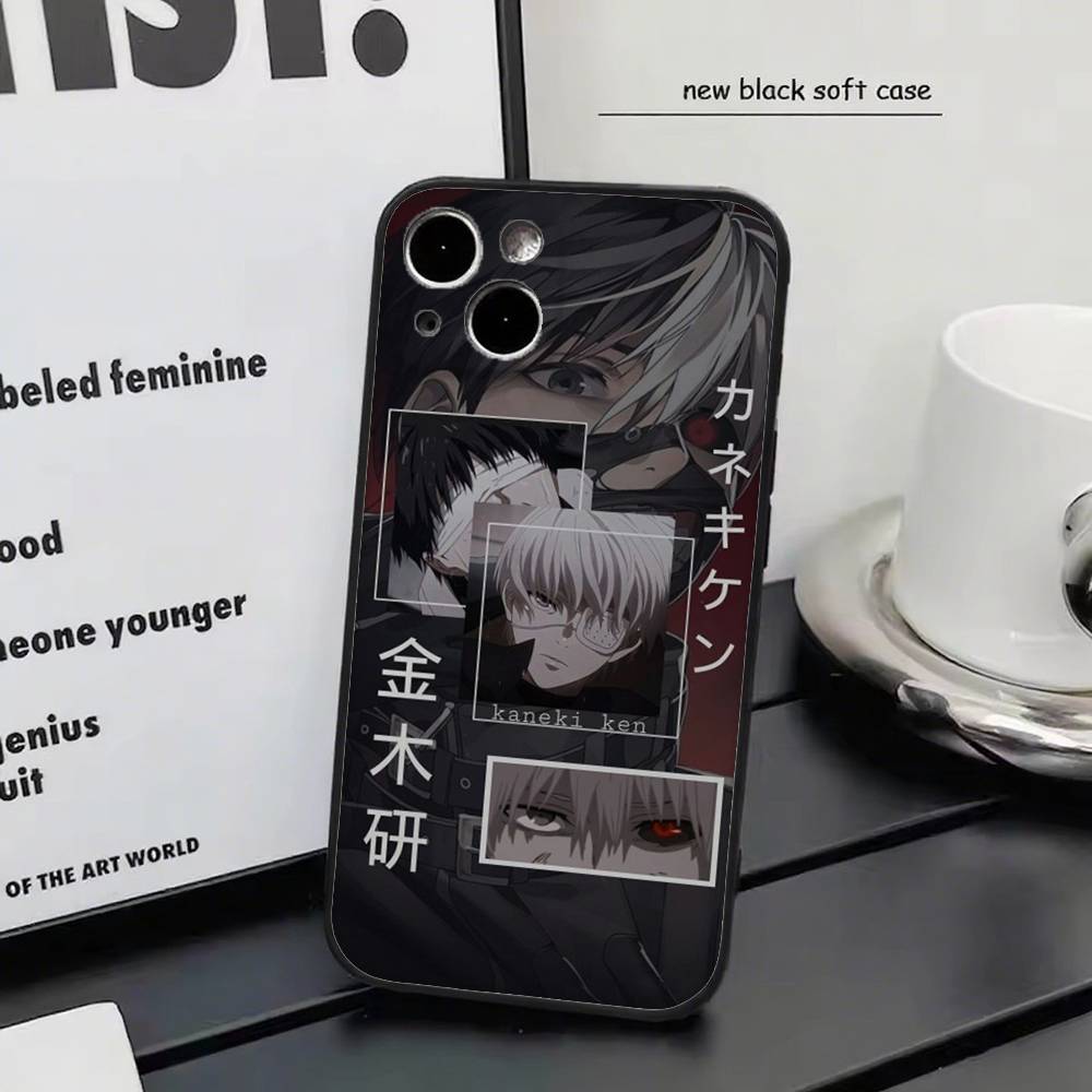Tokyo Ghoul For iPhone 17 air 16 15 14 13 12 11 Pro Black Soft Cover Phone Case