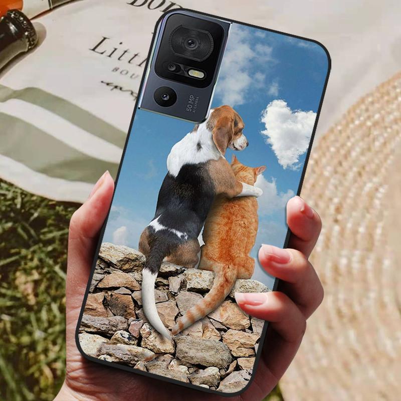 For TCL 40 SE Case 2023 Soft Black Silicone TPU Phone Back Cover for TCL 40SE Protective Capa Funda Bumper for TCL40SE Shells