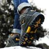 Winter Warm Snow Boots Cotton Shoes Men Outdoor Leather Casual Shoes Fur Sneakers High Top Rubber Ankle Boots Hiking Trekking