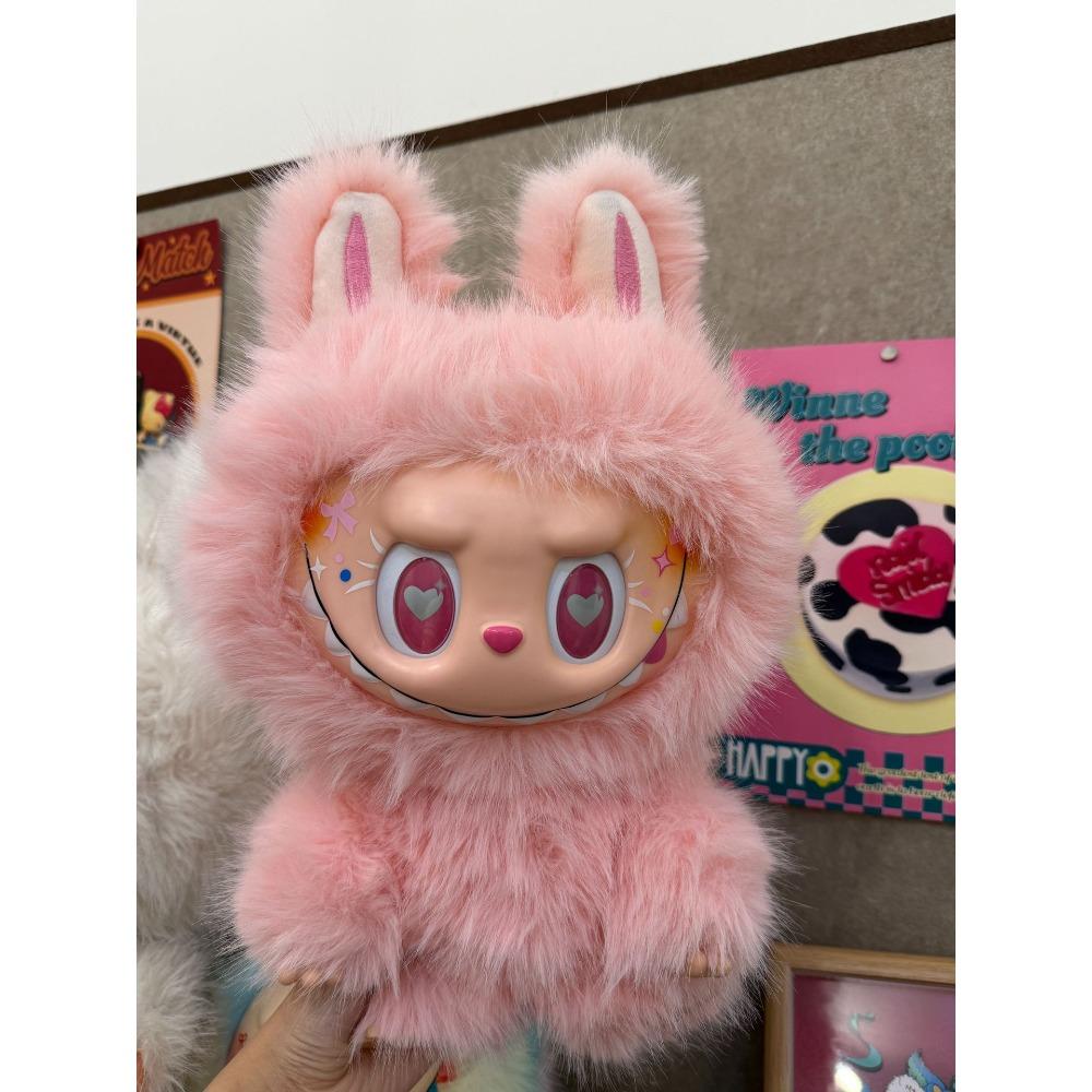 

38 см Розово-фиолетовый Большой Ребенок Виниловое Лицо Blind Box Плюшевая Кукла Украшение розовый