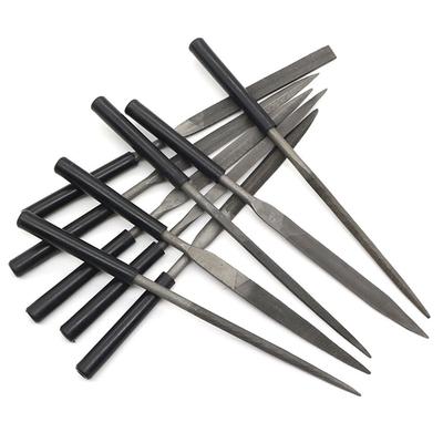 10 Stück Metall-Raspel-Nadelfeilen 3 x 140 mm für Juweliere, Diamantschnitzerei, Metall, Glas, Stein, Holzschnitzwerkzeug, Polieren, Handwerkzeuge