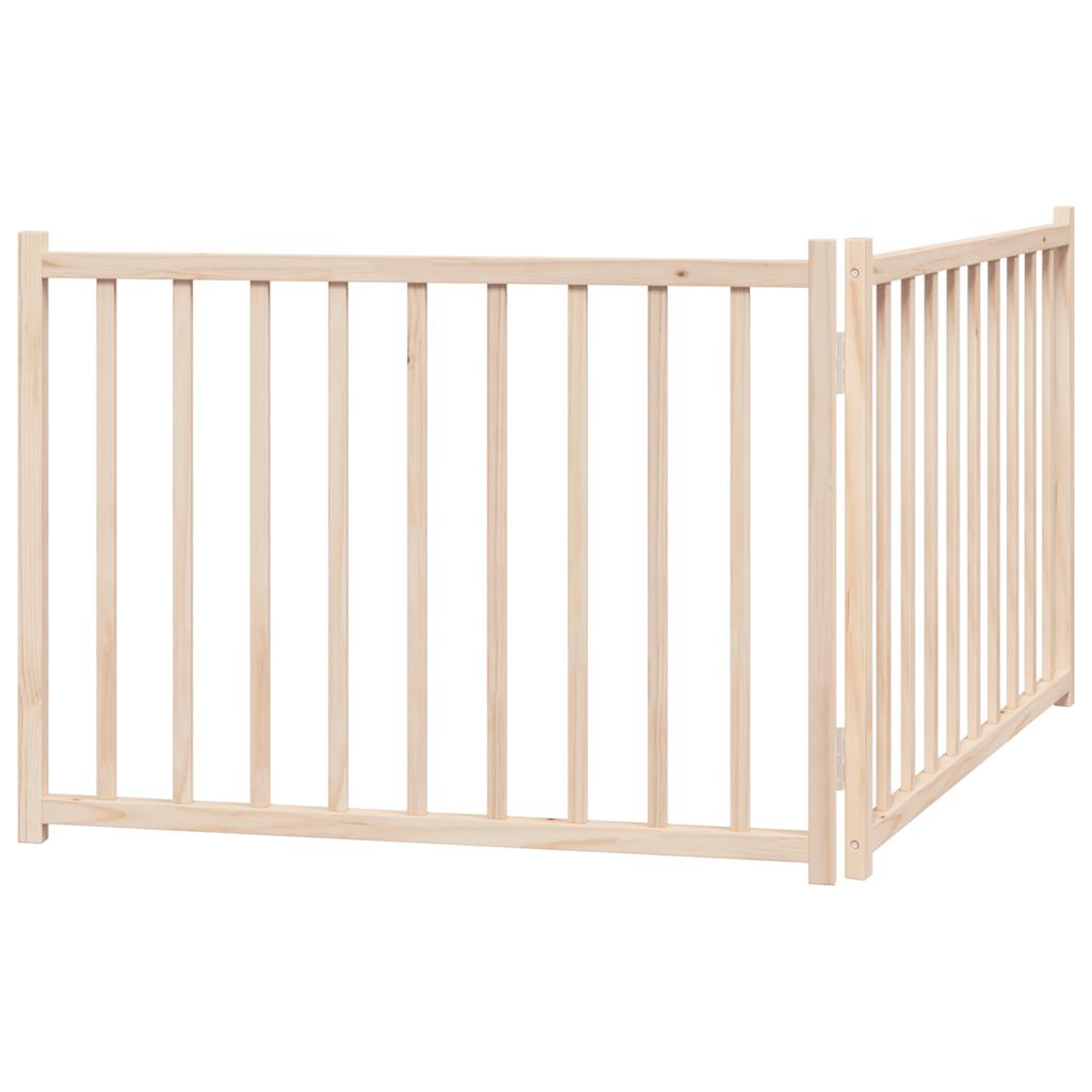 2 Piece Foldable Dog Gate 160 cm Solid Pine Wood