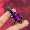 Purple Fire Labradorite Pendant Copper Wire Wrapped Pendant Handmade Labradorite Jewelry Gemstone Pendant Copper Wire Jewelry Gifts For Her