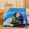 3D Billie Eilish Hit Me Hard and Soft Singer Flannel Blanket,Ultra Soft Warm Plush Throw for Home Bedroom Bed Sofa Cover Kids