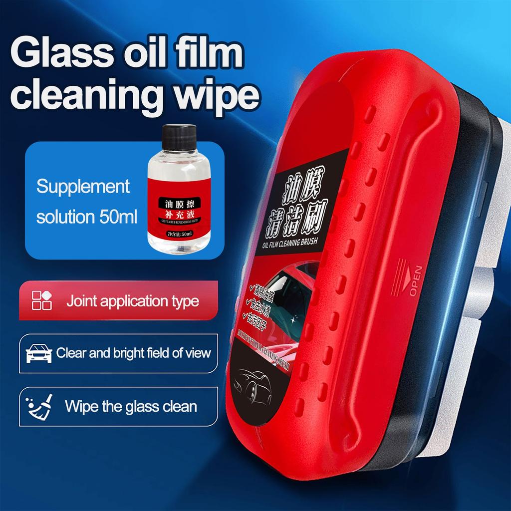 Ölfilm-Reiniger für Autoglas – Ölfilm-Reiniger für Auto-Windschutzscheiben, Reinigungsbürste für Auto-Ölfilm, Ölfilm-Entferner für Glas, 120 ml