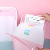 1 Pcs New Portable 13 Grids A4 Document Bag Large Capacity Transparent PP Vertical Organ Box Office Paper Storage Organizer Bag