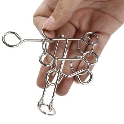 Upgrade Metal Ring Puzzle Brain Teaser Metal Wire Puzzle Educational Funny Toy
