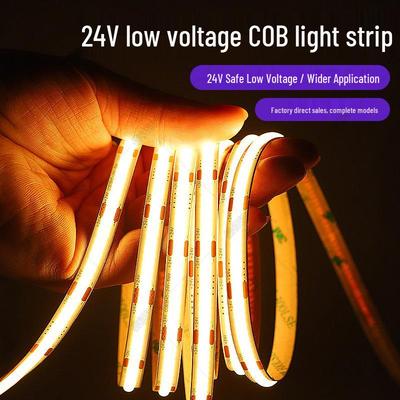 Ultra Bright COB LED Strip: 320 LEDs for Outdoor Courtyard, Ceiling, and Home Atmosphere Lighting, with Three-Color Options.