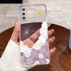 Casing For Samsung Galaxy A82 / Quantum 2 Clear Silicone Soft TPU Back Cover For Samsung Quantum2 Cute Rabbit Cat Phone Case