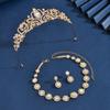 Main Wedding Dress Headgear Bridal Necklace Headgear Three-Piece High Sense Crown Girl Eighteen-Year-Old Princess Wind